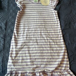 Hanes Lavender and White Striped Top